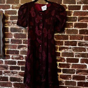 Vintage Amy Too! Byer California Floral Dress - Size 10